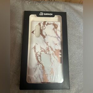 NEVER OPENED Samsung 10 Marble Phone Case - White and Rose Gold